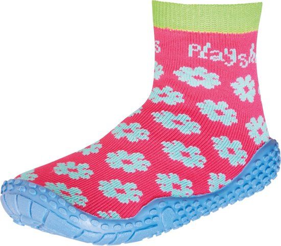 Playshoes UV zwemsokken Kinderen Bloemenprint - Roze - Maat 22/23