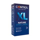 Control Nature XL préservatifs, boîte de 12 préservatifs, plus grande taille, confort supérieur, lubrification, sexe sûr. Profitez de préservatifs à la coupe parfaite pour une relation sûre.