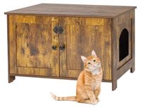 Merkloos Kattenhuis Donkerbruin Kattenkast voor kattenbak - 46 x 78,5 x 44,5 cm