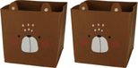 Merkloos Opbergmand vilt kinderkamer - 2x stuks - dieren thema beer - 32 cm