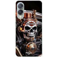 Harley Davidson Coque Pour Samsung Galaxy S25 Edge Tête de mort mécanique