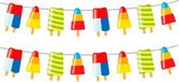 Folat Party Products Folat Bv IJsjes zomer thema feest slingers - 2x stuks - 10 meter