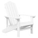 VidaXL Chaise de jardin Adirondack HDPE Blanc