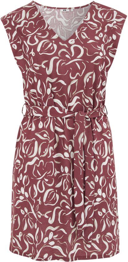 WE Fashion Curve zomerjurk met print - Vintage red