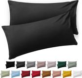 Blumtal Kussensloop Microvezel Kussenhoes 40 x 80 cm - Antraciet - Set van 2
