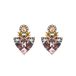 Aphuat Boucles d'oreilles avec cristaux multicolores et plaqué or 18 carats