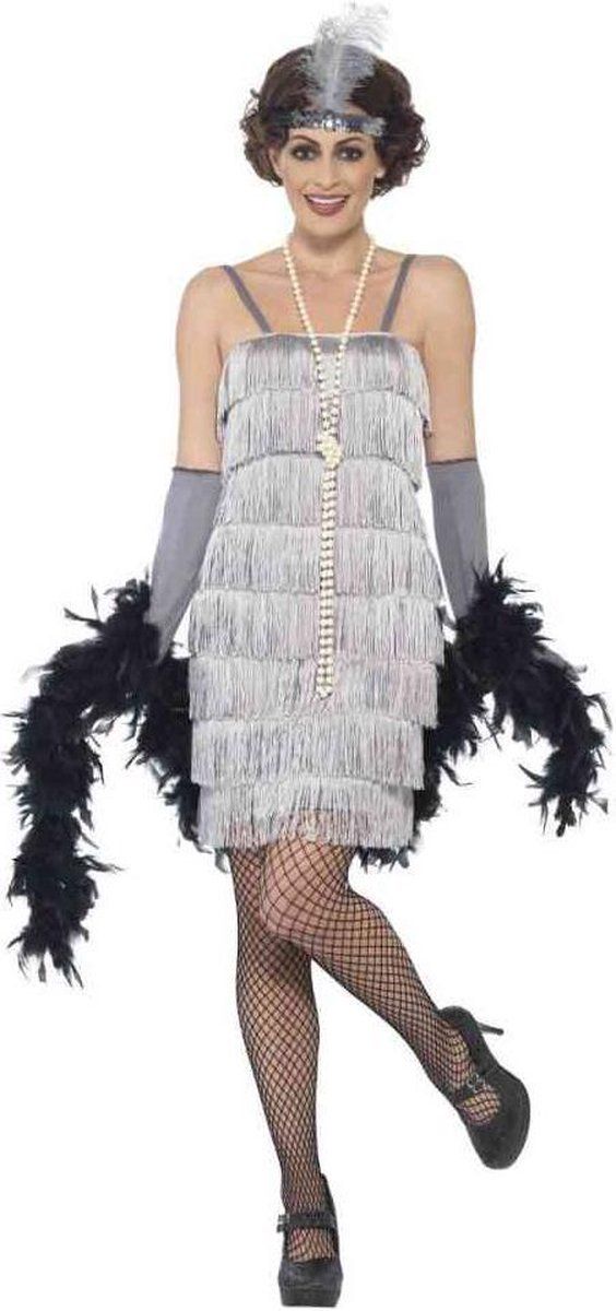Smiffys Flapper Costume silver - Zilver - Maat: One Size