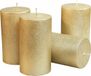 LOBERON Kaars set van 4 Braga goudkleurig