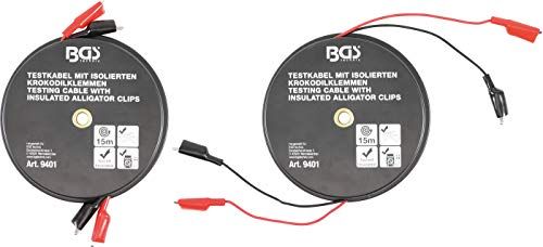 BGS 9401 | Krokodillenklemmen-kabelbox | Zelfoprollend | 15 m | Multimeter meetleidingen bananenstekker