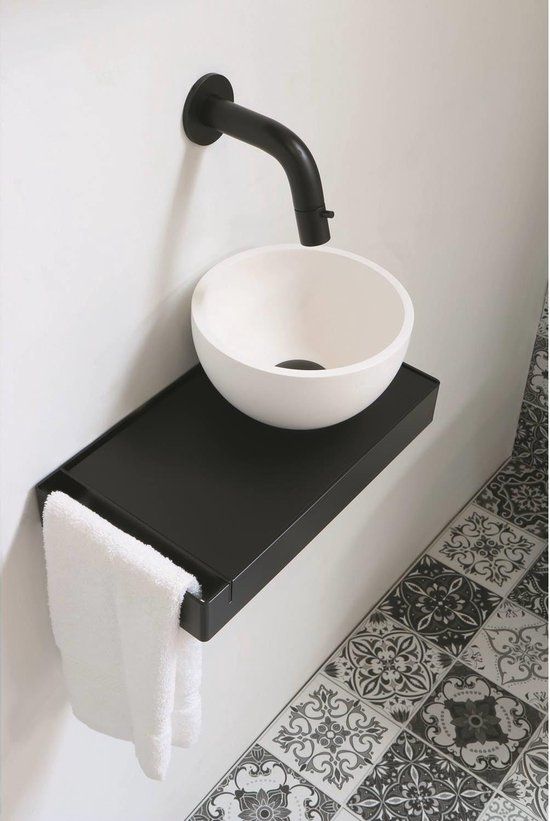 INK Jazz XS Opbouw Waskom - Polystone - Mat Wit - 20x11 cm - Zonder Kraangat