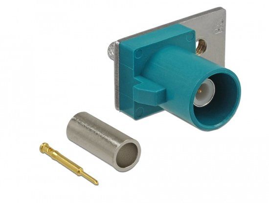 DeLOCK 89751 Coaxconnectoren - Blauw, Roestvrijstaal