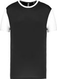 Proact TopTex Group Tweekleurig herenshirt jersey met korte mouwen 'Proact' Black/White - M