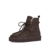 Gabor - Dames - Enkellaarsjes - Nubuck - Donker bruin - Maat 42