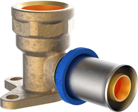 KIRCHHOFF MS wandplaat, blanco, 16 mm x 1/2"BI, persfitting voor meerlagen buis
