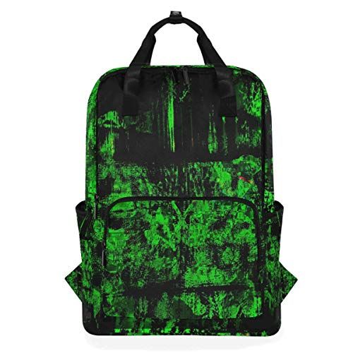 MONTOJ Travel Rugzak Groen Psychedelische School Rugzak - 5712279518210