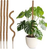 Relaxdays Mosstokken, Set van 5, Kokos, Jute, 90 cm