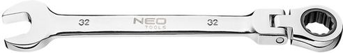 Grupa Topex NEO Serie Ringsleutel met Schroefkop - 32 mm - 72-tands Ratchet - Verstelbare Kop