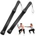 Battle rope sans câble - Barre de fitness 2-en-1 - Silencieux et portable - Poignées TPR