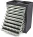 HBM Professionele Gereedschapskast 9 Laden Grijs 68 x 46 x 91 cm Gepoedercoat Plaatstaal