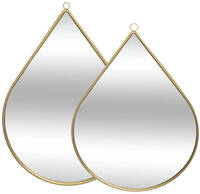 Eazy Living Set van 2 Wandspiegels Druppel Mimi Goud - Metaal - Goud - 2023