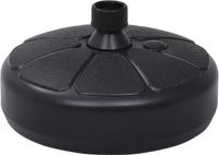 vidaXL Parasolvoet - Gevuld - Met Zand/Water - 15 L - Zwart