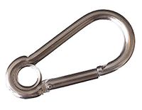 Bulk Hardware bh05012 Spring Snap Haken- en Eye, 316 Marine Grade roestvrij staal M8 - zilver