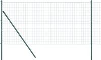 vidaXL Euro-hek met grondbevestiging 10 x 1 m PVC-Coated Staal Groen