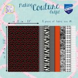 DYD Dress Your Doll Making Couture Fabric Set kit Cherry