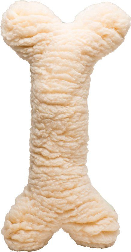 Hugglefleece Hugglehounds Fleece bot - speelgoed voor de hond - zonder pieper - L - Creme - Polyester