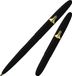 Space Pen Bullet Space Pen, Mat Zwart met Space Shuttle Embleem (#600BSH)