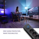 Qoltec Stekkerdoos Antisurge - 8 Stopcontacten - 1.8m - Zwart