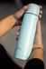 Milie Milu Thermosfles, vacuümfles, 1 liter, 750 ml, 500 ml, geïsoleerde roestvrijstalen drinkfles, 100% lekvrij, dubbelwandige isolatie (baby blue, 1000 ml)
