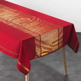 Livettti.NL Tafelkleed 140x240cm Elegancia Rood Goud Katoen