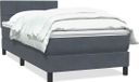 vidaXL Boxspring met matras velours foncé gris 80x220 cm