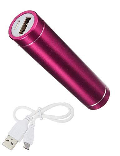Shot Case Externe accu voor iPhone 11 Pro, universeel, power bank, 2600 mAh, met USB-kabel, Mirco, USB, voor telefoon (roze)