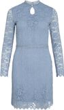 VILA VIPIXIE L/S HIGH NECK SHORT DRESS/DC/KA Dames Mini jurken XL Nantucket Breeze