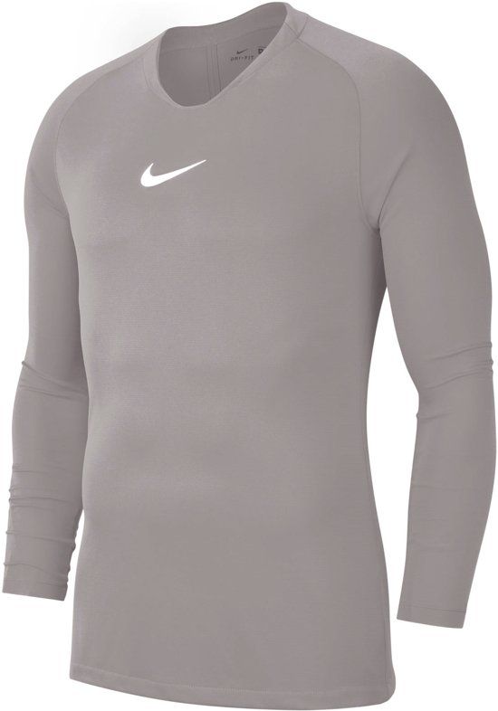 Nike Dry Park First Layer Longsleeve Shirt - Maat S - Unisex - licht grijs