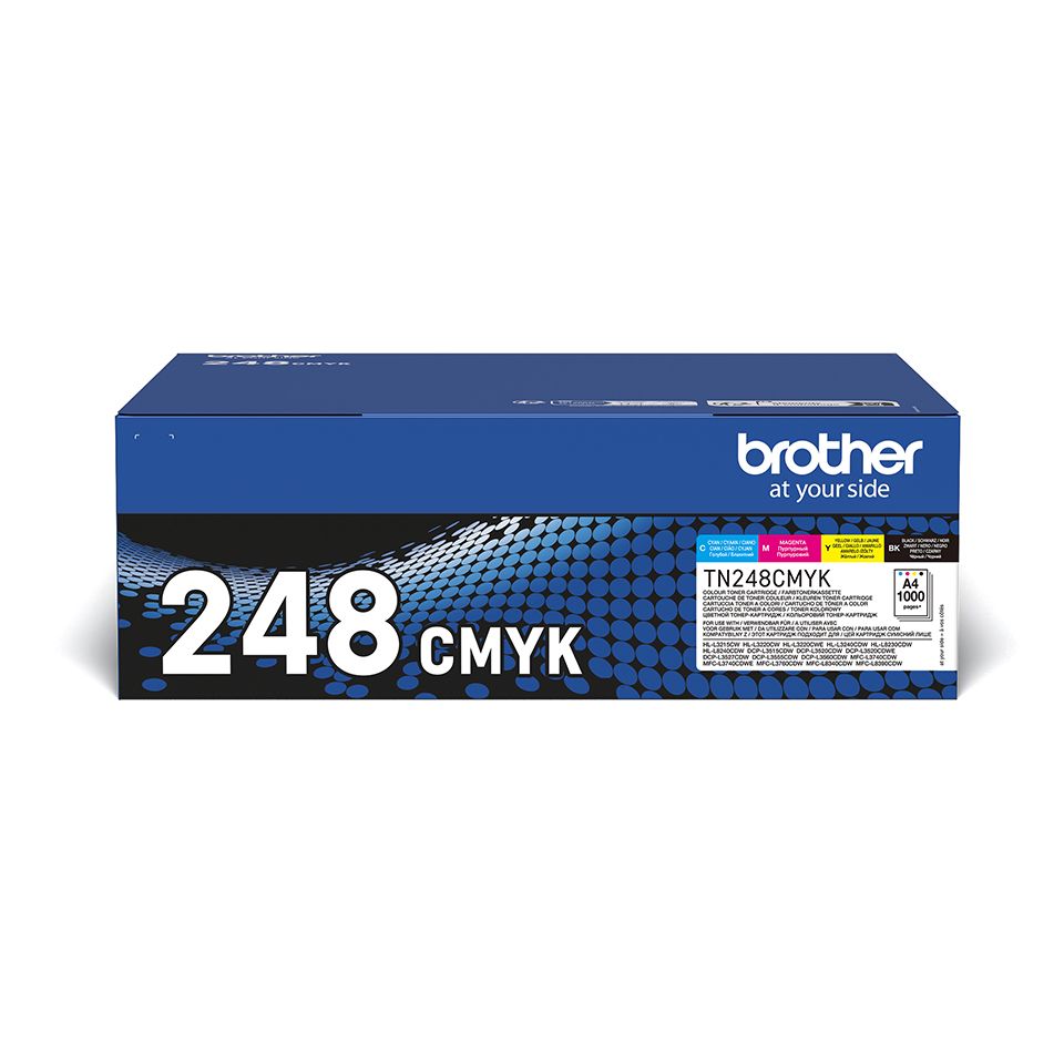 Brother TN-248VAL Toner Cartridge Multipack - Black, Cyan, Magenta, Yellow - 4 Pack