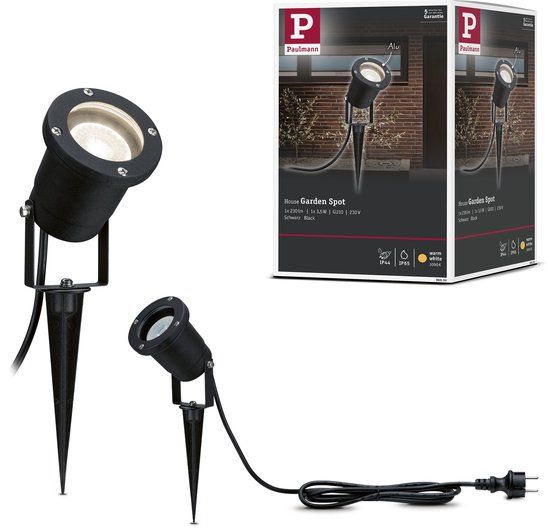 Paulmann 988.96 Buitenlamp - Zwart - GU10 - 230 Lumen - 3000K - 32cm