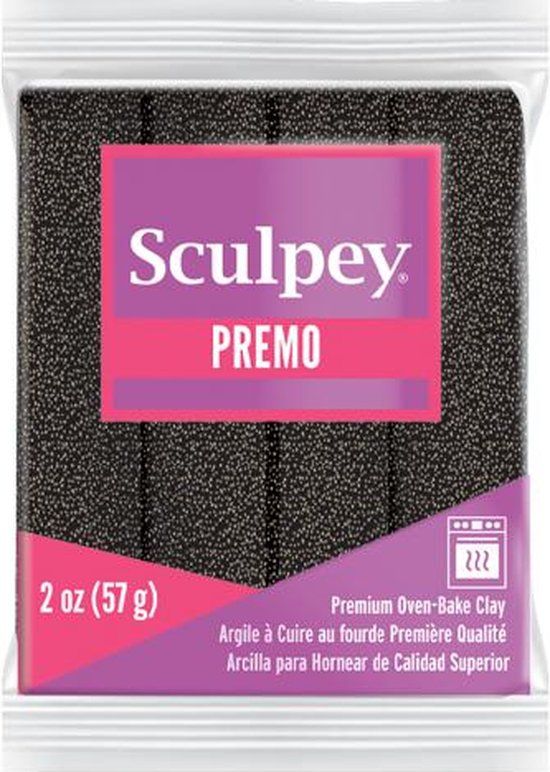 Sculpey Premo twinkle twinkle - klei 57 gr - Zwart
