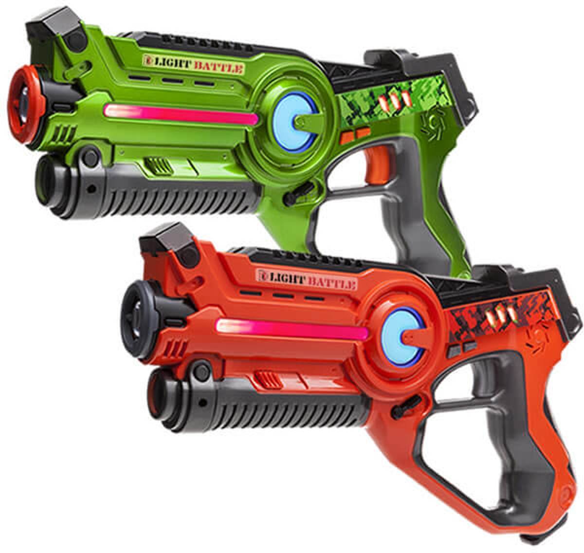 Light Battle 2x Active lasergame pistool Lasergame spel â€“ Groen en Rood