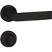 Hermat Poignée de porte BASIC 13 en acier inoxydable, WC - Salle de bain noir mat