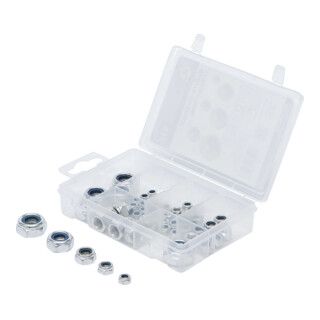 BGS Assortiment moeren - zelfborgend - metrisch - M4 - M12 - 53-dlg