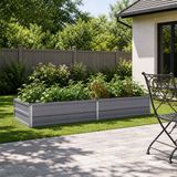 vidaXL Jardinière surélevée Gris 160 x 80 x 24 cm Acier galvanisé