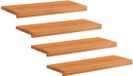 vidaXL Trapmatten 4 st Licht Bruin 80 x 30 x 2 cm Massief beukenhout