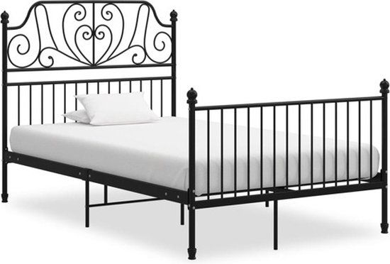 vidaXL Bedframe Metaal Zwart 120x200 cm