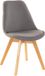 DKD Home Decor Stoel Schuim Grijs Bruin Beukenhout 48 x 56 x 83 cm