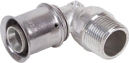 KeKelit Kelox knie - 1/2x16mm buitendraad pers messing