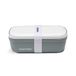Pantone™ Lunchbox, bento-stijl, met scheidingswand, ideaal voor kantoor of school, 12 x 7 x 20,7 cm, grijs