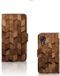 B2Ctelecom Book Style Case voor Samsung Galaxy Xcover 5 - Hout / Geometrisch patroon